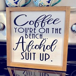 Funny sign for kitchen or bar